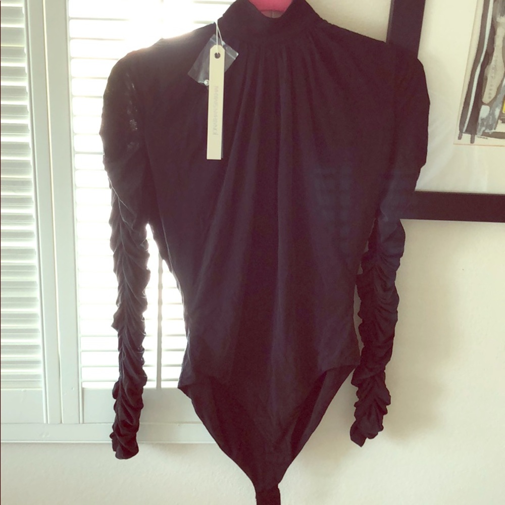 Jonathan Simkhai Black Sueded Bodysuit